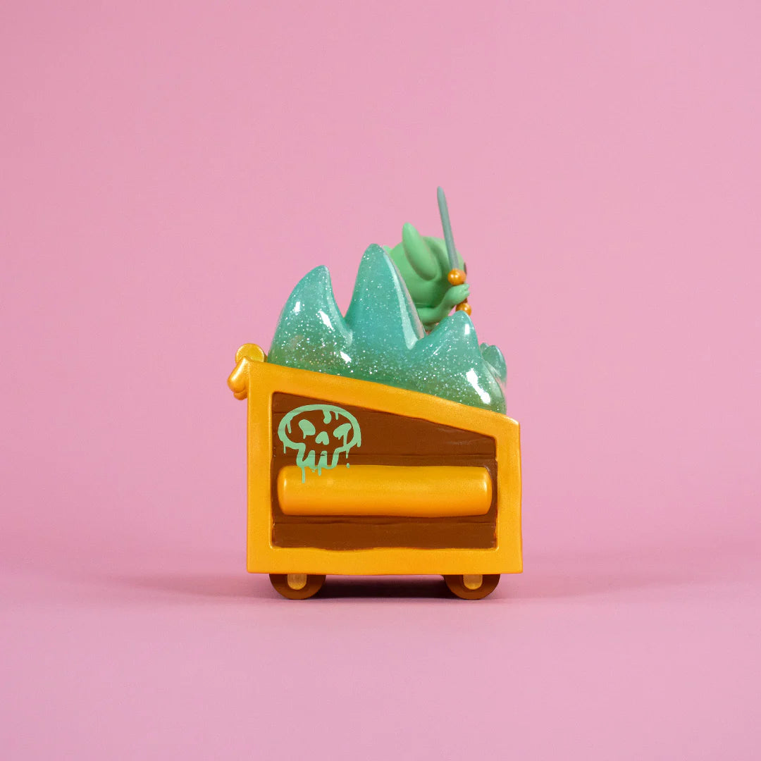 wizard of barge dumpster fire vinyl figure flame detail