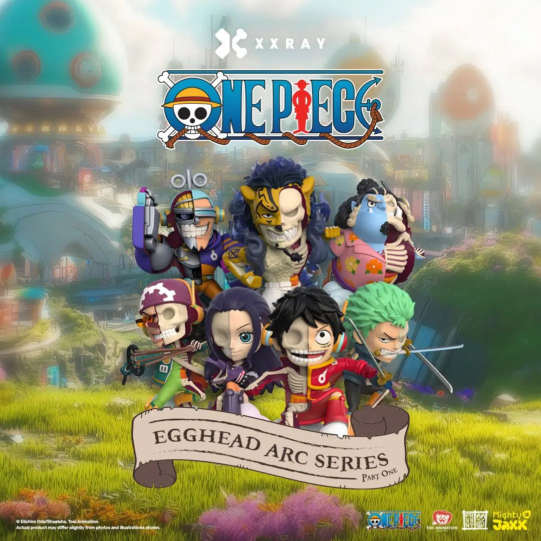 Group artwork of XXRAY One Piece Egghead Arc Series Part 1 blind box characters