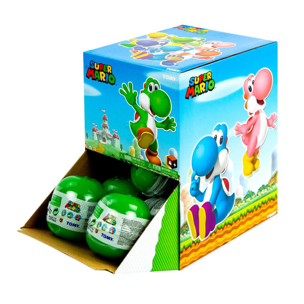Super Mario Yoshi wind-up figures blind box display with 12 packs