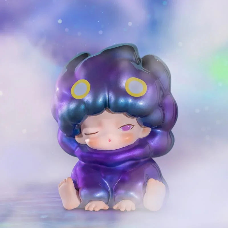 Purple cosmic Yumo figure with shimmering galaxy colors.