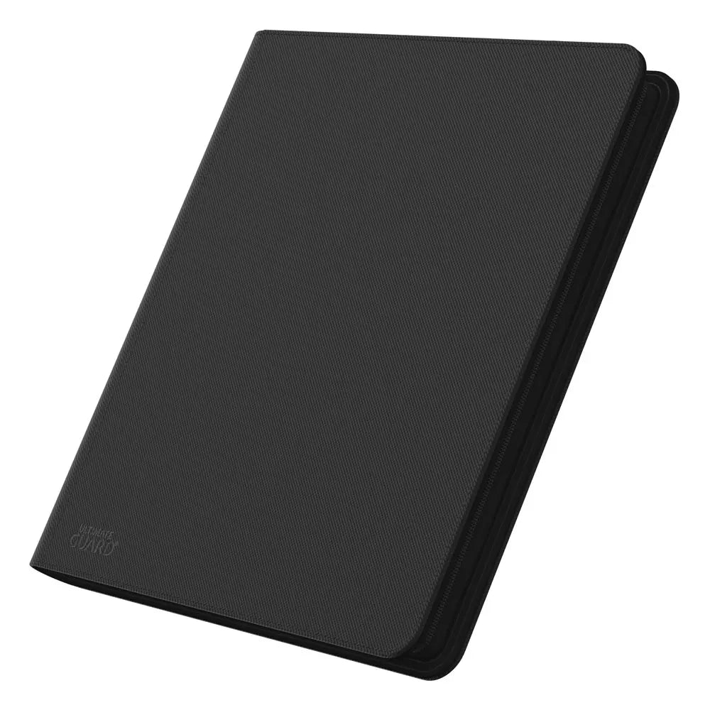 Closed Ultimate Guard Zipfolio 480 24-Pocket binder with black XenoSkin cover