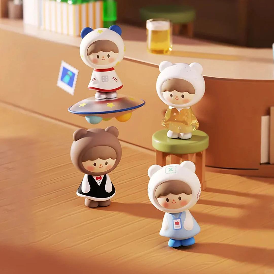 Career-themed UliUli figures including astronaut, worker, waiter, and other everyday occupations