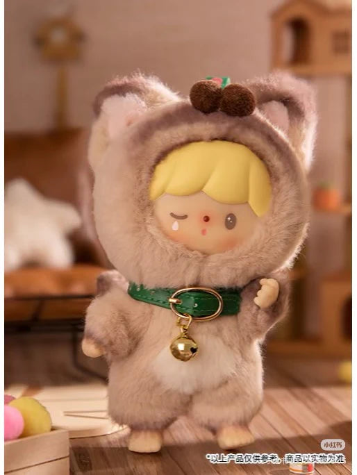 Zzoton My Little Cat Plush Blind Box - Curious Siamese Cat plush with green collar and bell