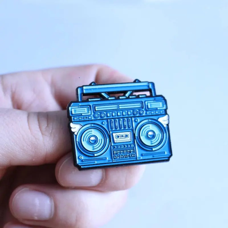 BMBOX Pin (Blue) (Soft Enamel) by Elena Kazi