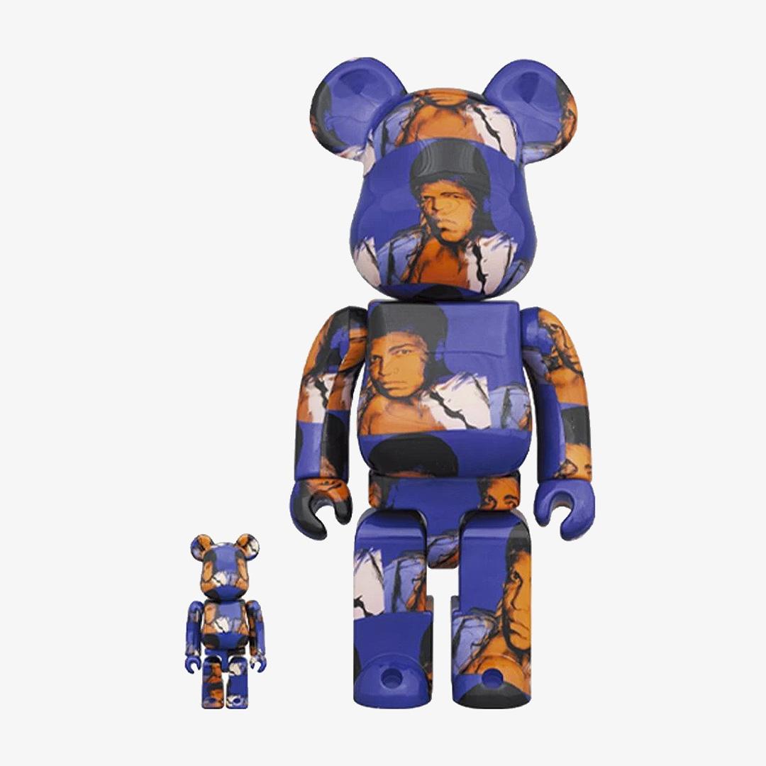 Medicom Toys 400% & 100% Bearbrick set - Andy Warhol (Muhammad Ali)