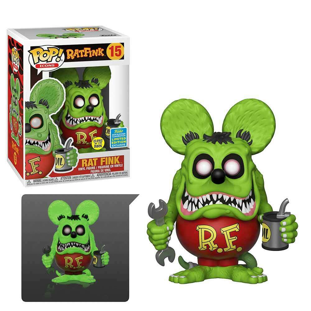 Rat Fink 15 (Glow In The Dark) Funko Pop! Vinyl Icons (2019 Summer Convention Exclusive)