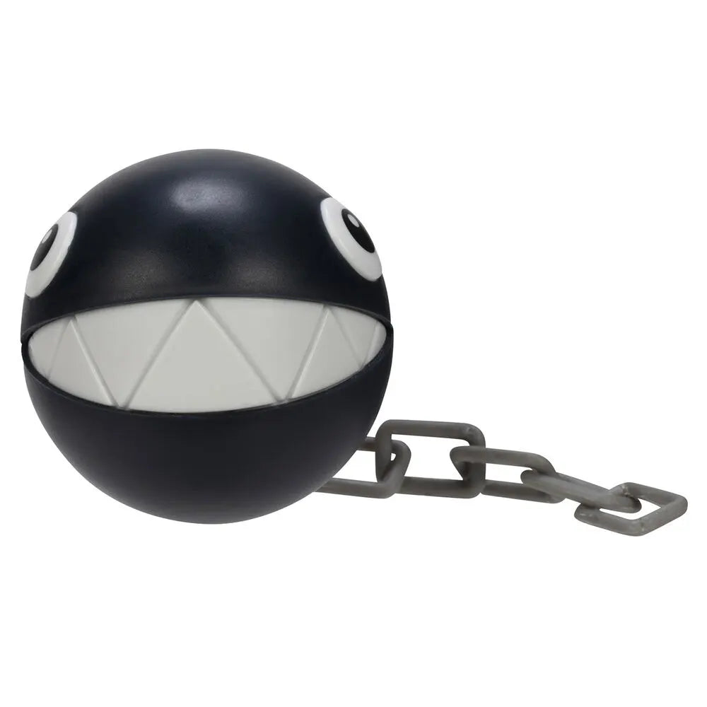 Chain Chomp Super Mario figure with open mouth and chain detail.
