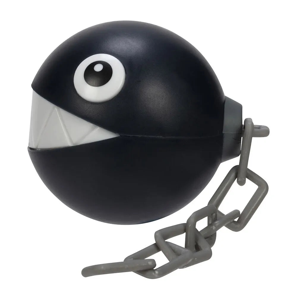 Side profile of Chain Chomp figure showing eye and chain.