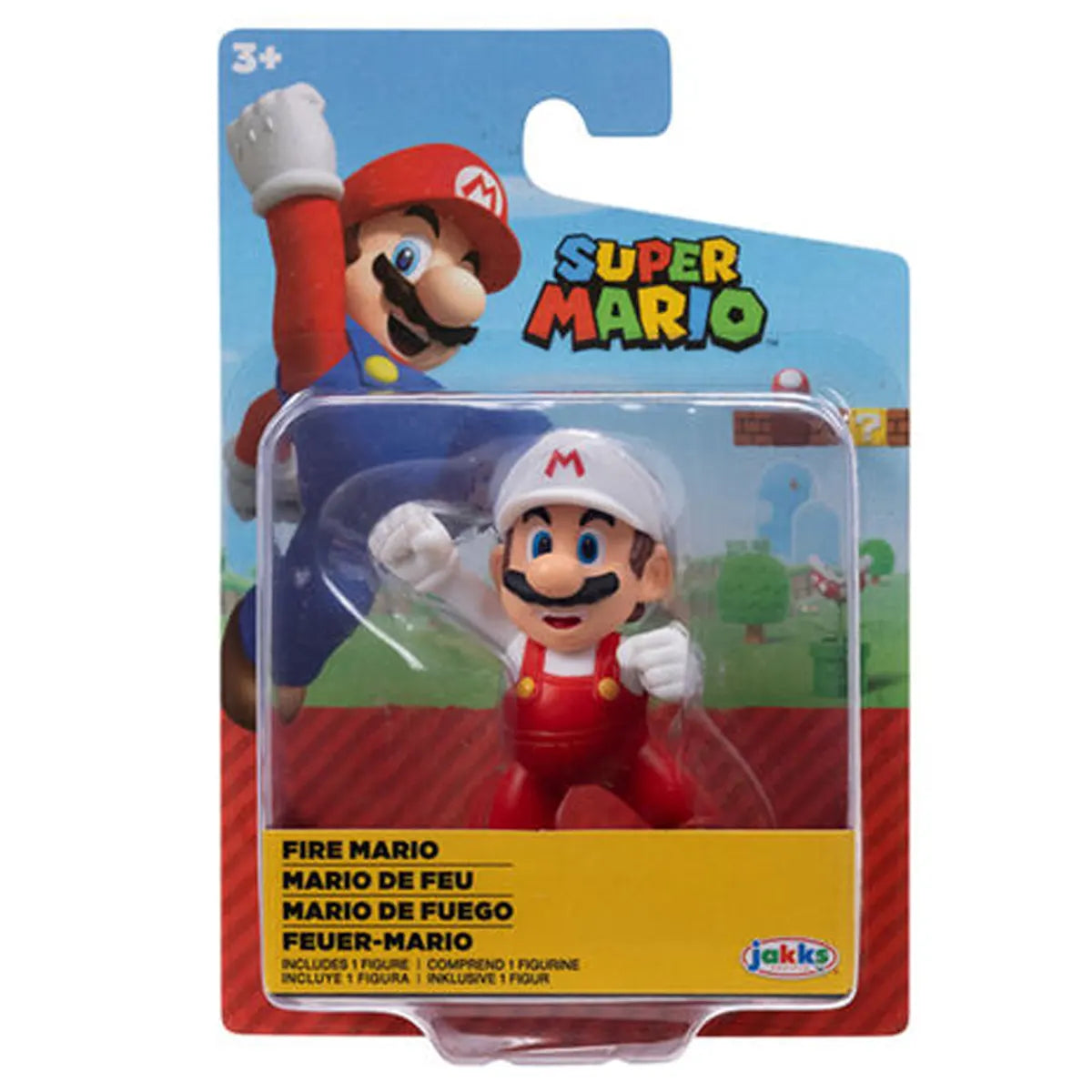 Nintendo: Fire Mario Action Figure 6,5cm by Jakks Pacific
