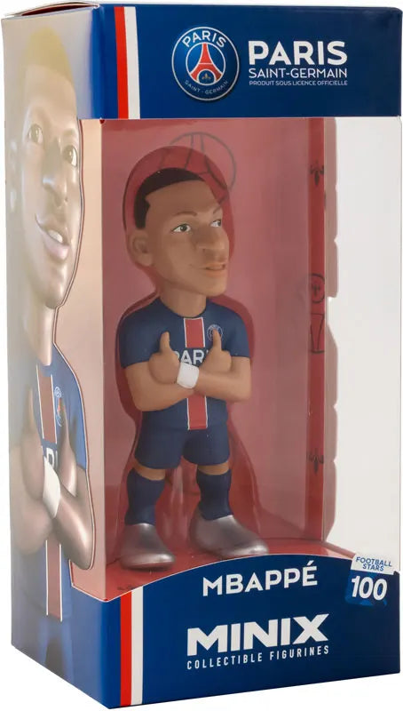 Kylian Mbappé PSG Minix figure inside branded retail box