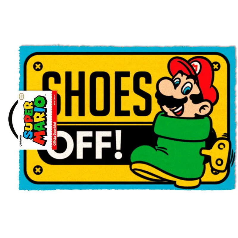 Super Mario “Shoes Off” doormat – full front view