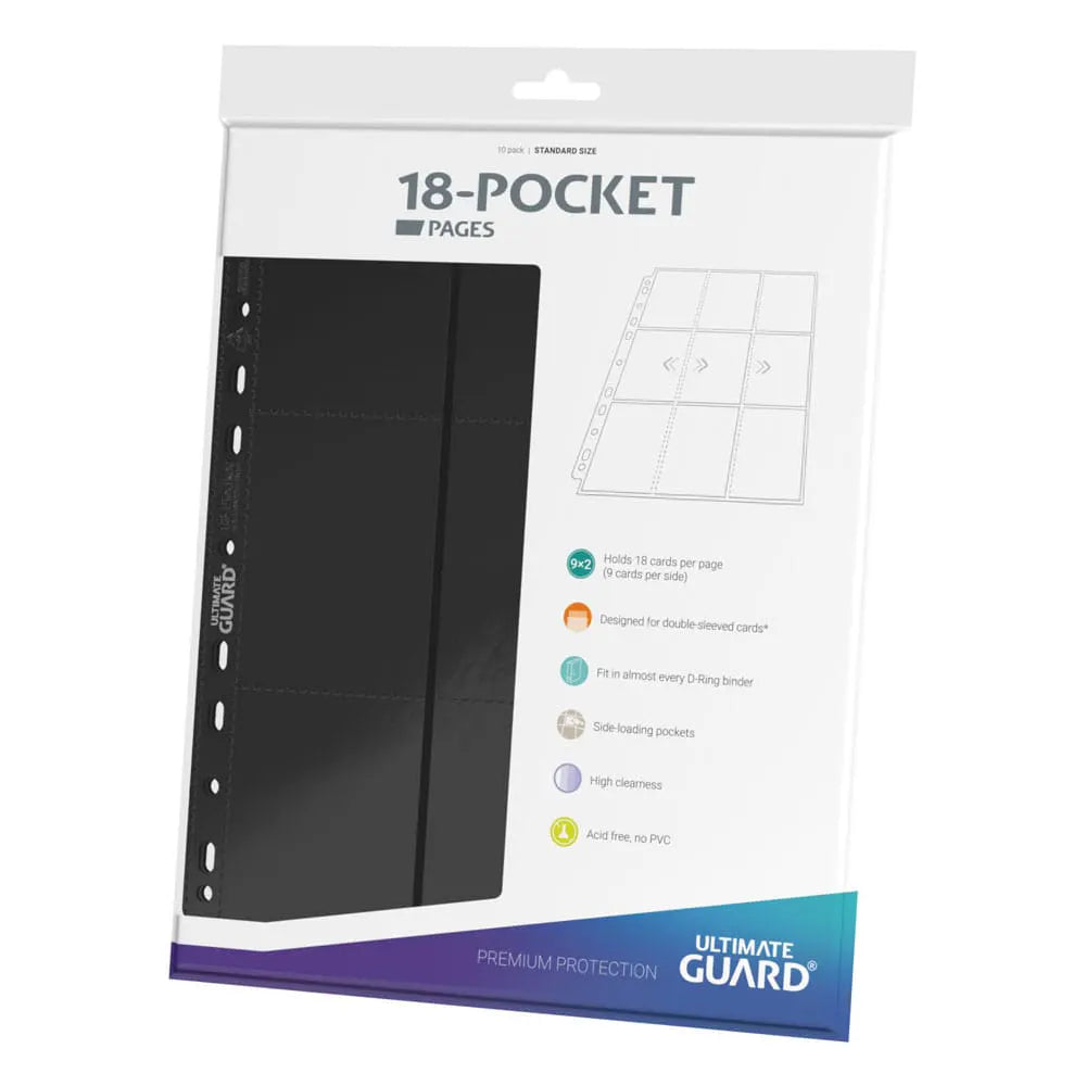 18-Pocket Pages Side-Loading (10 Pack) - Black - Ultimate Guard