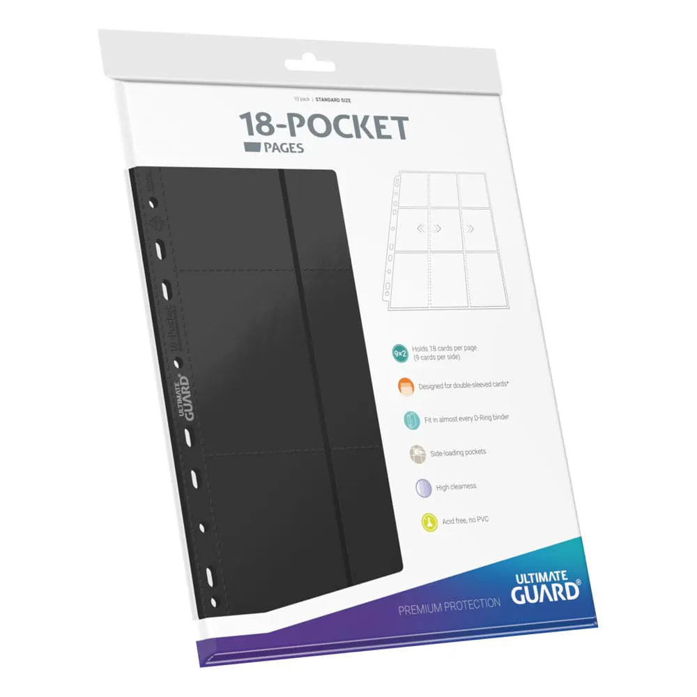 18-Pocket Pages Side-Loading (10 Pack) - Black - Ultimate Guard