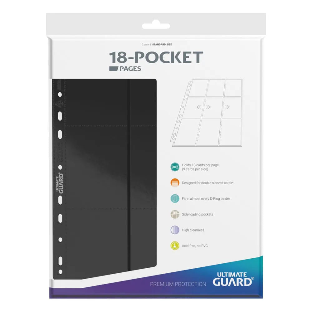 18-Pocket Pages Side-Loading (10 Pack) - Black - Ultimate Guard