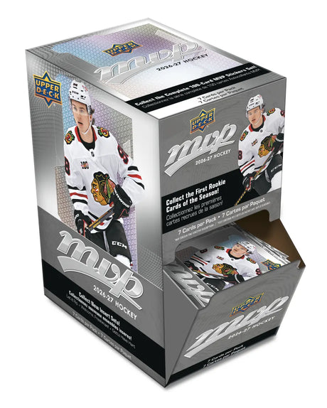 2026-27 Upper Deck MVP Hockey Gravity Box with 36 packs of NHL trading cards