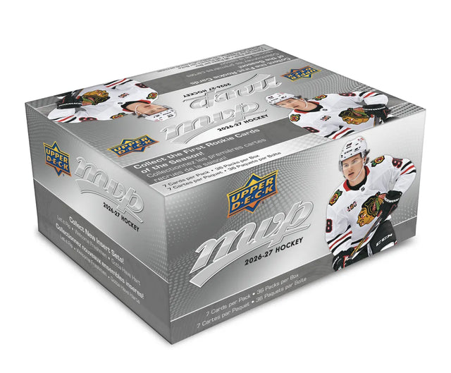 2026-27 Upper Deck MVP Hockey Retail Box with 36 packs of NHL trading cards