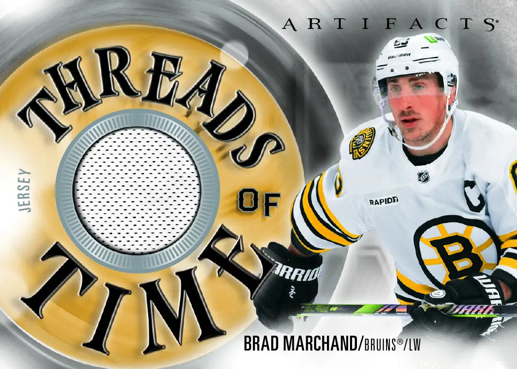 2026-27 Upper Deck Artifacts Threads of Time Brad Marchand jersey memorabilia card