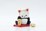 Panda Roll Panda As A Cat blind box lucky cat panda figure seated on red base