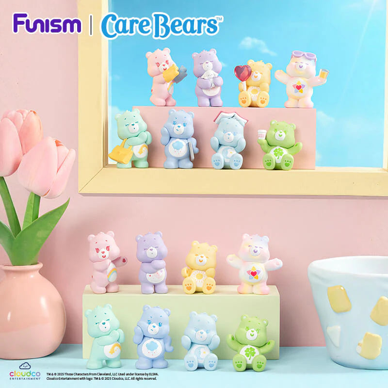 Complete Care Bears Little Things Cubby Face Series collection featuring all regular figures