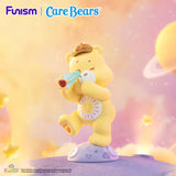 Funshine Bear from the Care Bears Planet of Joy Series delivering a heartfelt letter beneath sunny skies