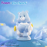 Grumpy Bear from the Care Bears Planet of Joy Series sitting on a rainy cloud with lightning overhead