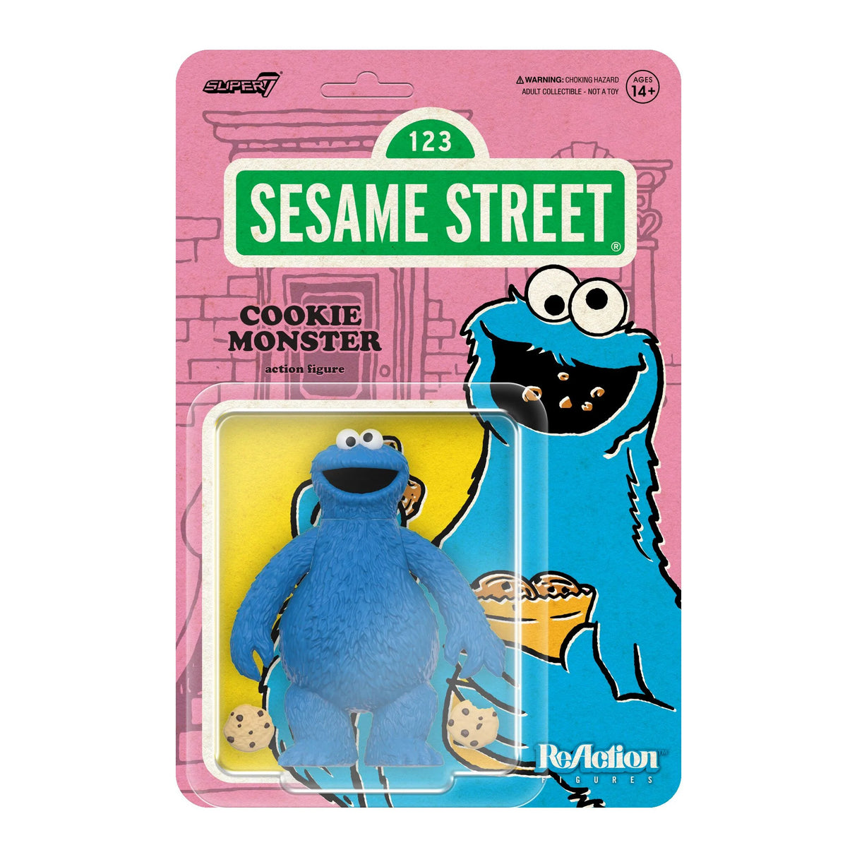 Cookie Monster Wave 2 ReAction Figure in blister card