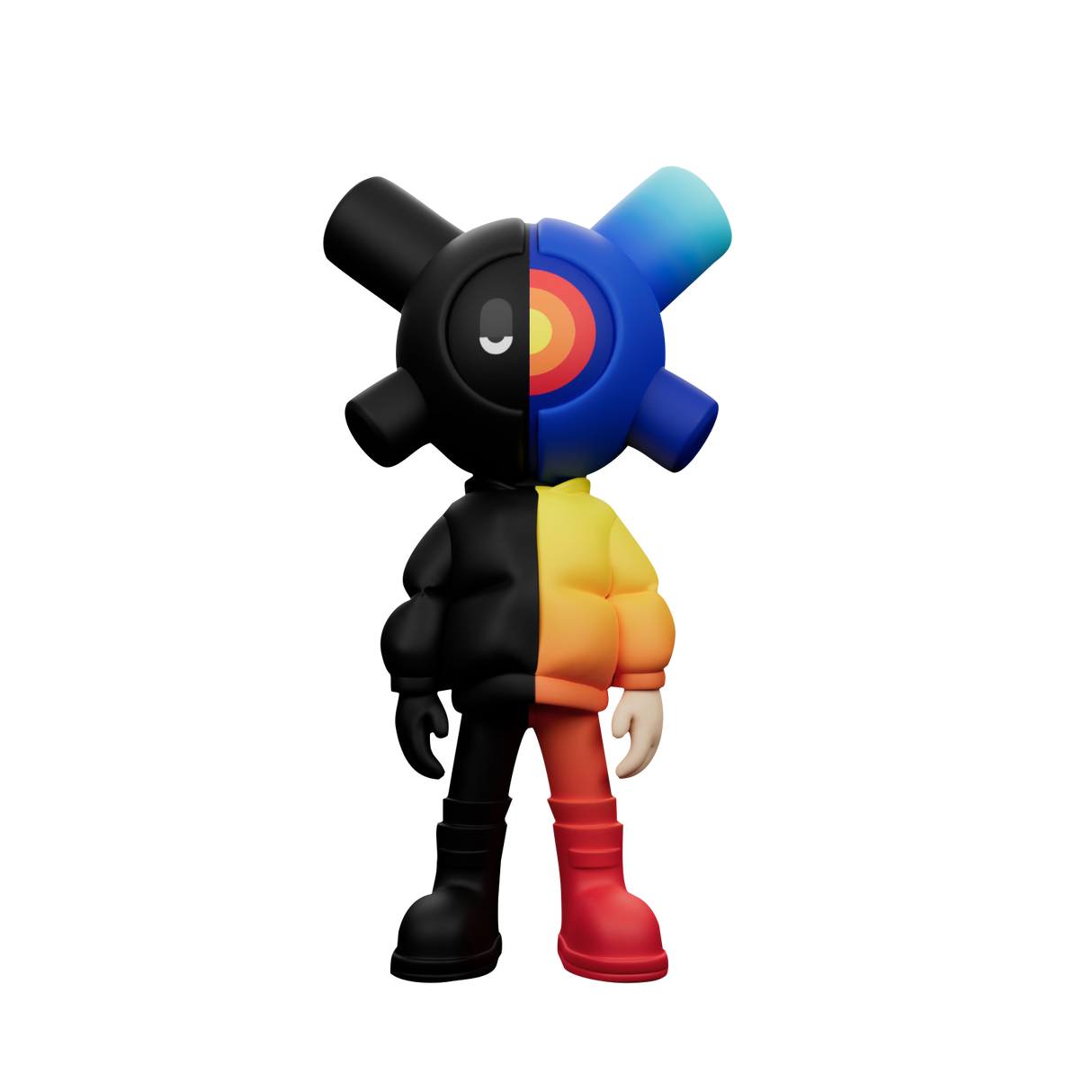 Dark Light EQSO Series 2 designer vinyl art toy by PopTerror front view