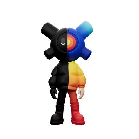 Dark Light EQSO Series 2 designer vinyl art toy by PopTerror front view