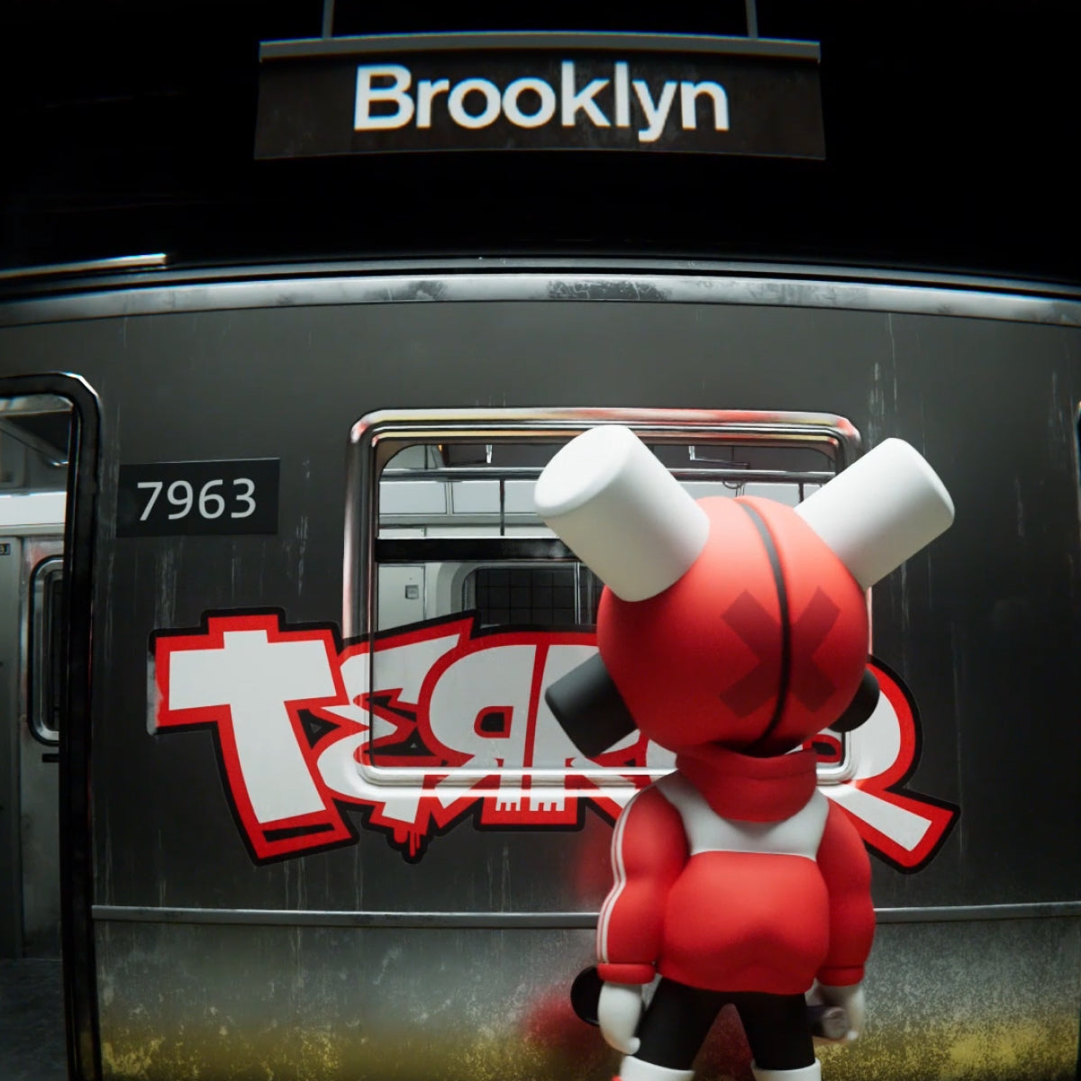 Xtra Red EQSO Series 2 art toy urban street scene photography