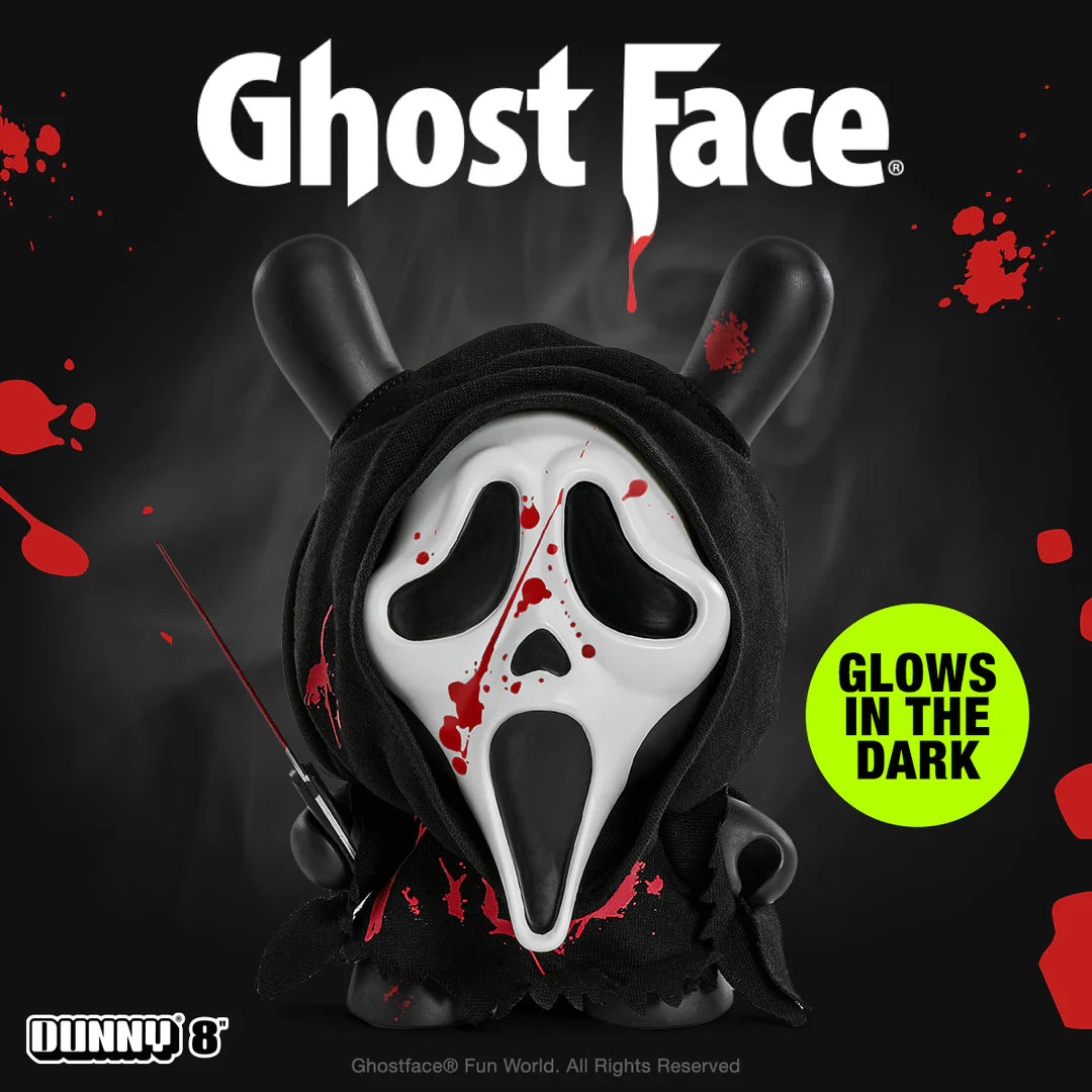 Ghost Face Dunny glow-in-the-dark vinyl art figure official product image