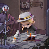 Nook In Vintage Store blind box vinyl figure wearing hat and inspecting small animal with magnifying glass