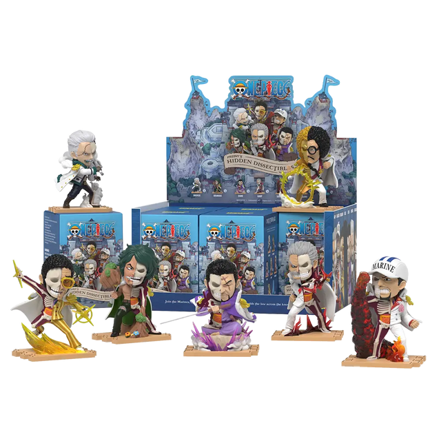 Full display box of One Piece Marines Edition dissected figures by Mighty Jaxx