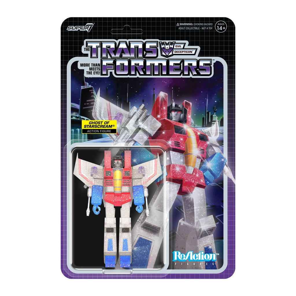 Ghost of Starscream (Translucent Glitter) - Transformers ReAction Figures Wave 8