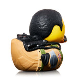 Back view of Winston Zeddemore duck showing Ghostbusters gear