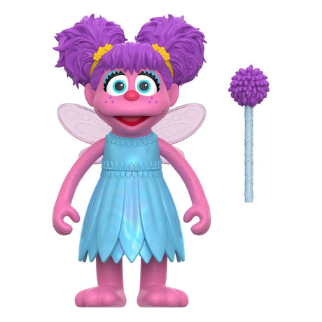 Abby Cadabby Super7 ReAction figure loose with pom-pom wand accessory and iridescent blue dress
