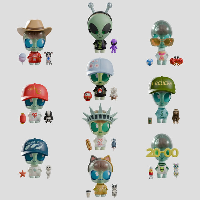 Abducted Blind Box complete collection of alien figures and accessories