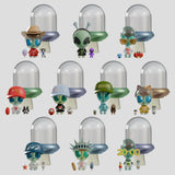 Abducted Blind Box alien figures with UFO spacecraft collection