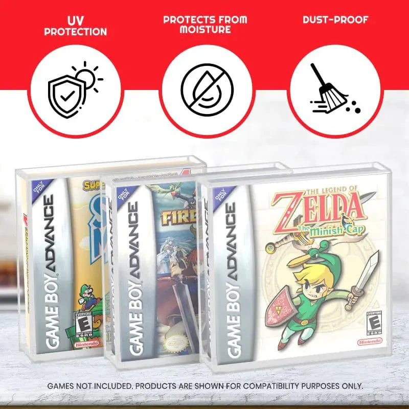 Acrylic Case for Gameboy/Gameboy Advance Games (2-Pack) Dust Proof