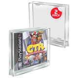 Acrylic Case 2-Pack for PlayStation 1 games with clear PS1 game protector