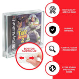 PlayStation 1 acrylic game protector with bottom sliding lid