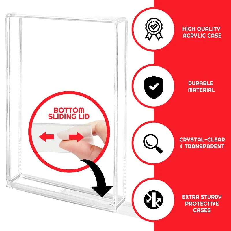 4mm acrylic game case protector with bottom sliding lid