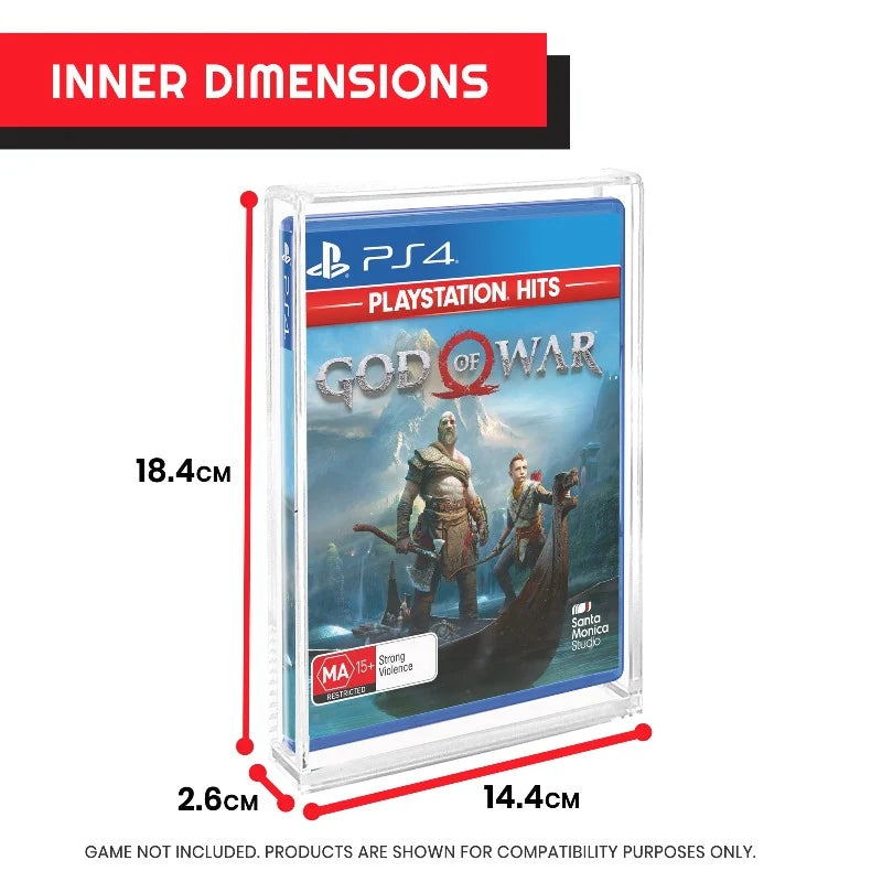 Acrylic game protector inner dimensions 18.4 x 2.6 x 14.4 cm