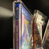 Side view of 4mm acrylic protector around PlayStation 4 game case