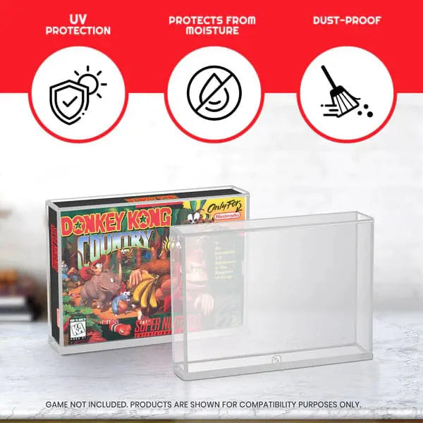 Acrylic Case for SNES/N64 Games UV Protection