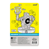 Rear view of Ad-Rock Intergalactic ReAction Figure cardback featuring robot artwork and collectible lineup