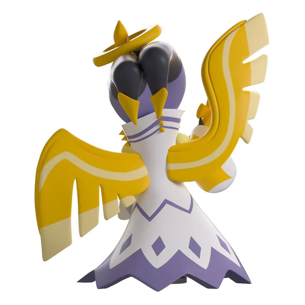 Back view of Adam Hazbin Hotel Youtooz collectible showing golden wings and robe details.
