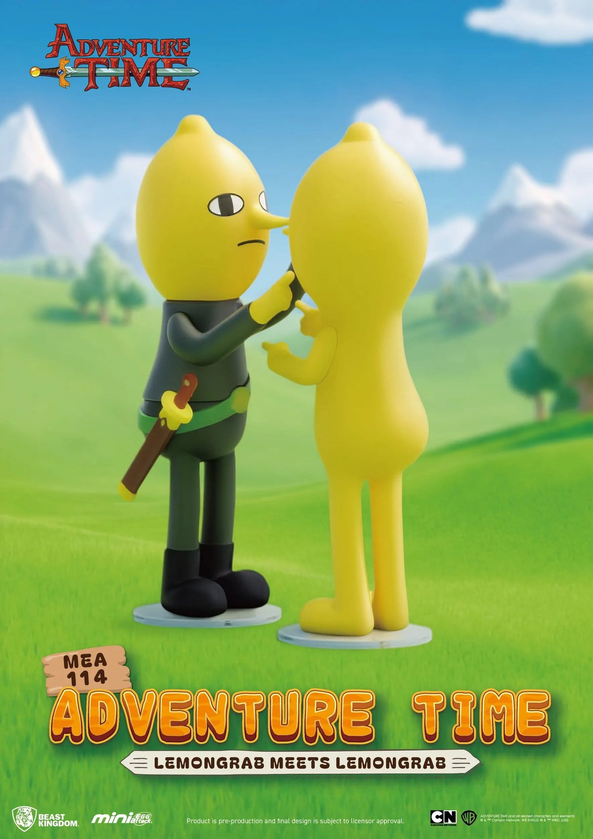 Adventure Time Lemongrab Meets Lemongrab Mini Egg Attack figure