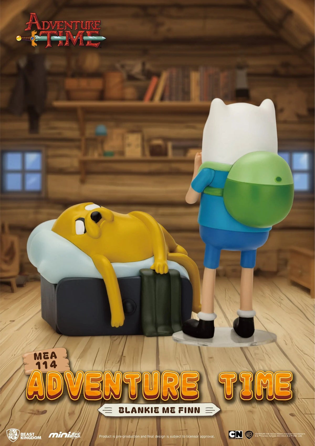 Adventure Time Blankie Me Finn figure rear view