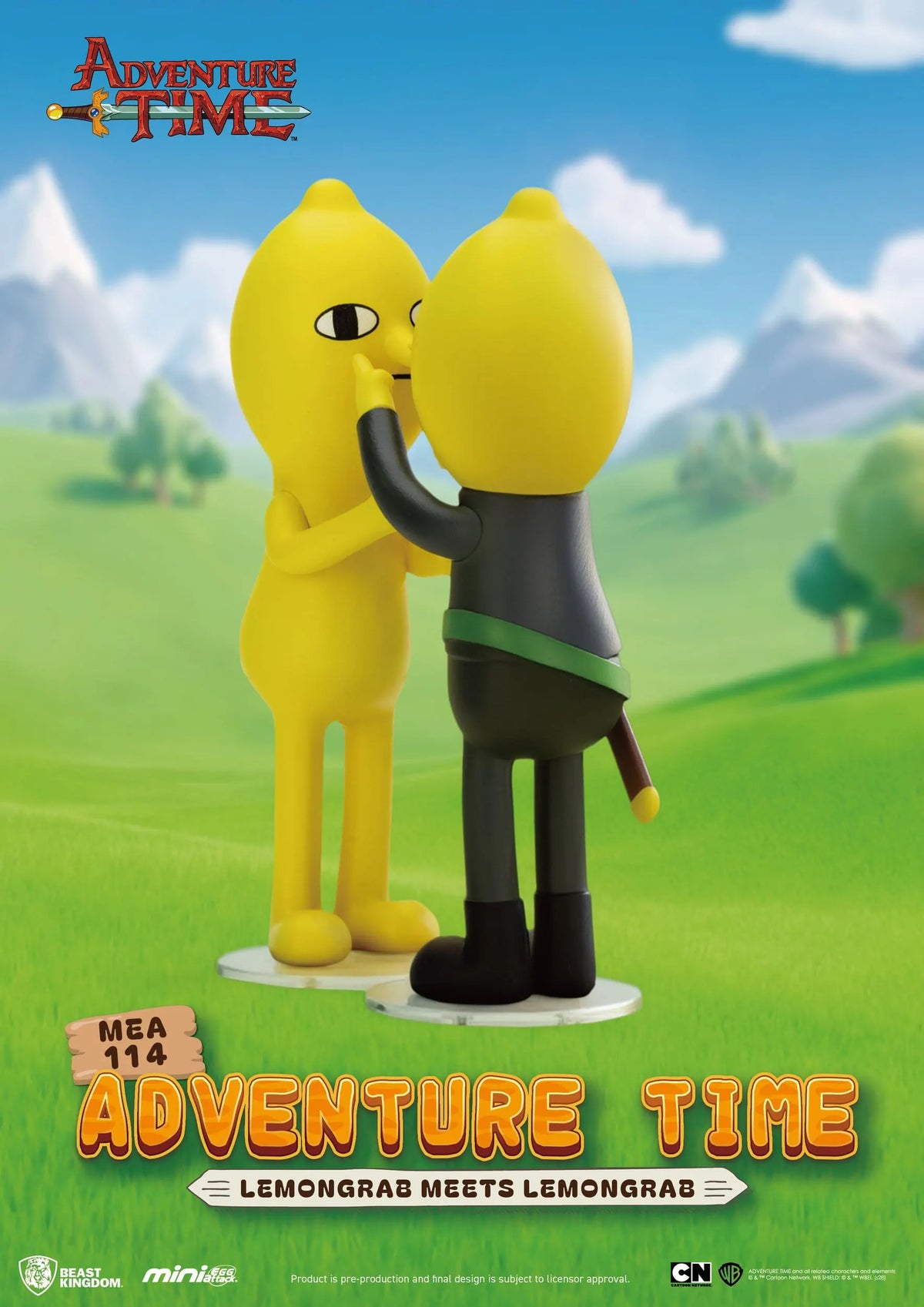 Adventure Time Lemongrab Meets Lemongrab figure rear view