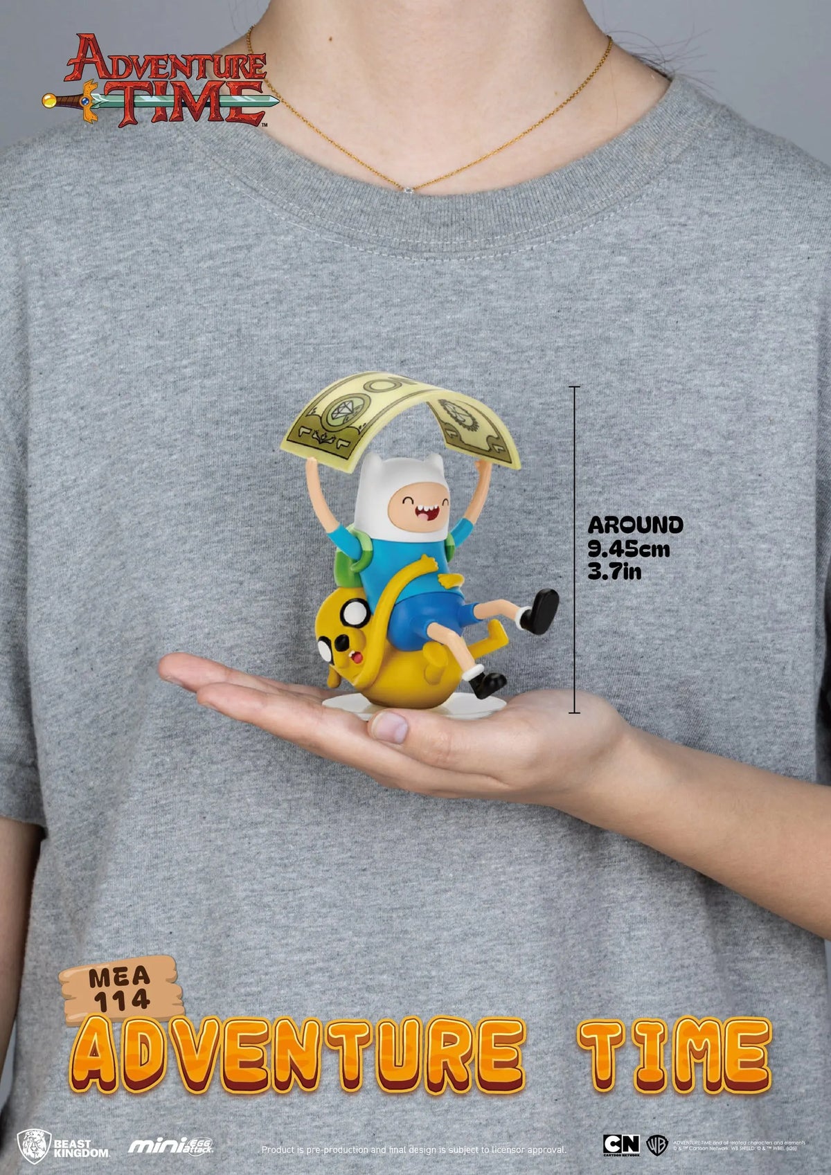 Adventure Time Big Adventure Mini Egg Attack figure size 9.45 cm